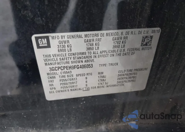 3GCPCPEH9FG406053: 43946745