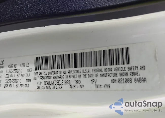 1C4BJWFG5EL210791: 43946747