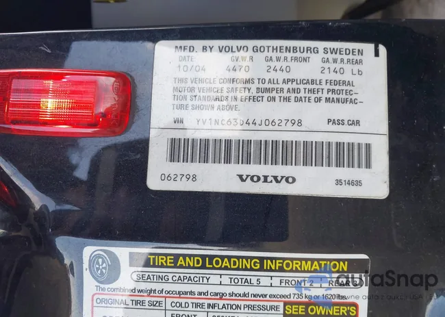 YV1NC63D44J062798: 43947783