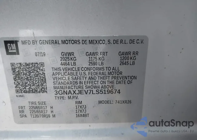 3GNAXJEV7LS519674: 43947841