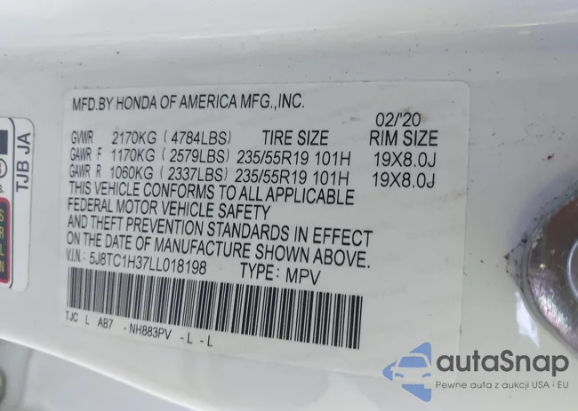 5J8TC1H37LL018198: 43947914