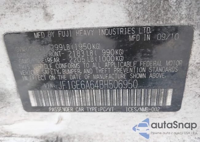 JF1GE6A64BH506950: 43947943