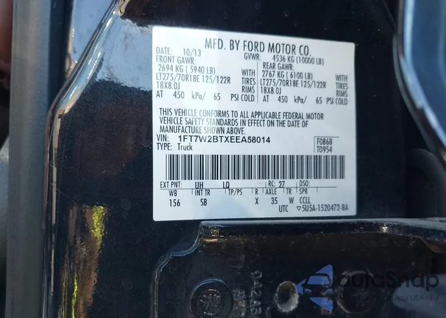 1FT7W2BTXEEA58014: 43947953