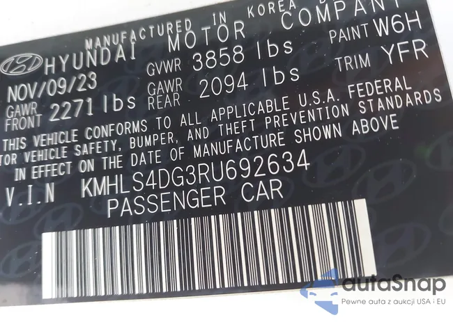 KMHLS4DG3RU692634: 43947979