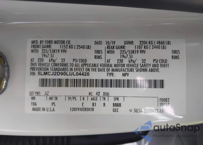 5LMCJ2D90LUL04420: 43948071