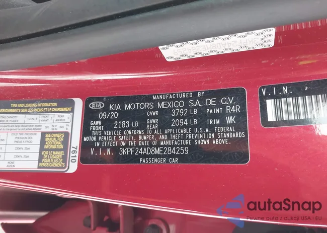 3KPF24AD8ME284259: 43948084