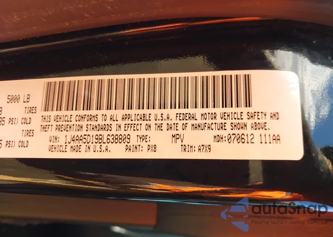 1J4AA5D19BL638809: 43948103