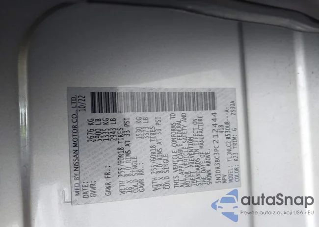 5N1DR3BC3PC212444: 43948166