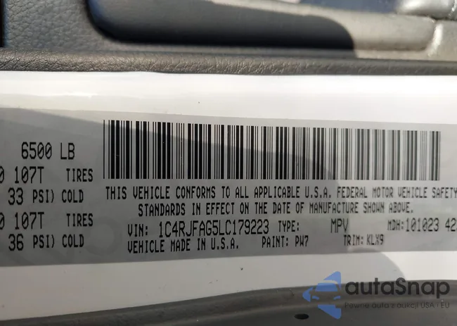 1C4RJFAG5LC179223: 43948169