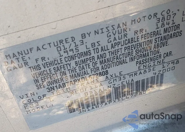 3N1AB7APXDL672808: 43948180