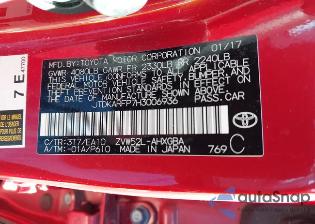 JTDKARFP7H3006936: 43948219