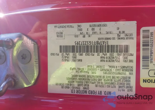 1FATP8FF1G5227395: 43948254