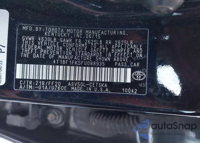4T1BF1FK5FU088935: 43948338