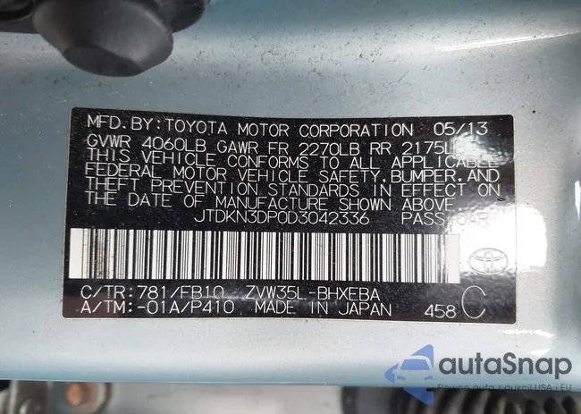 JTDKN3DP0D3042336: 43948352