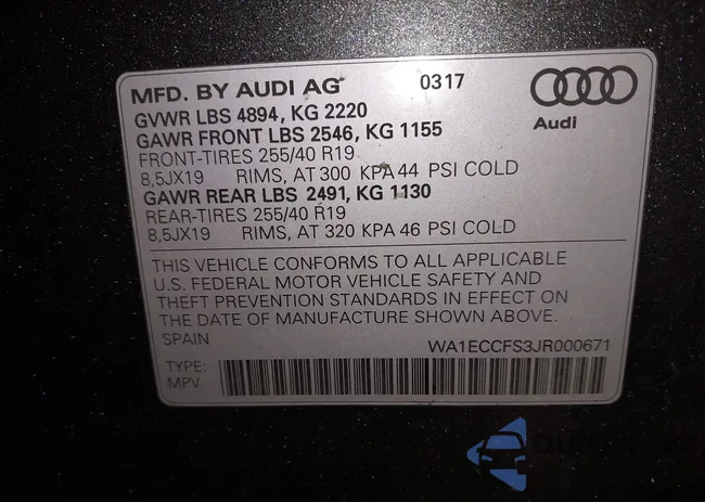 WA1ECCFS3JR000671: 43947396