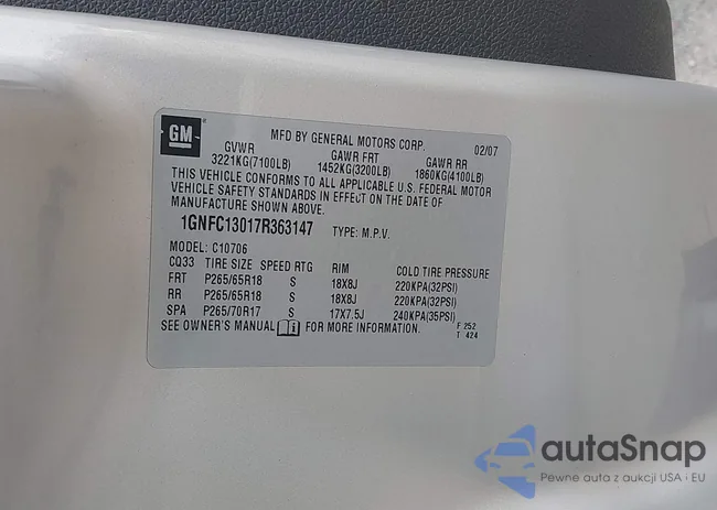 1GNFC13017R363147: 43947634