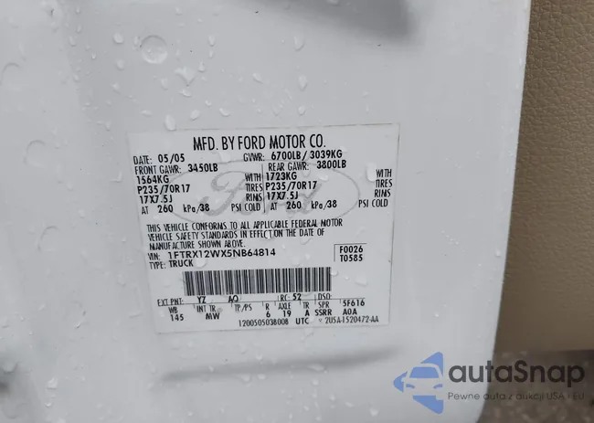 1FTRX12WX5NB64814: 43947651