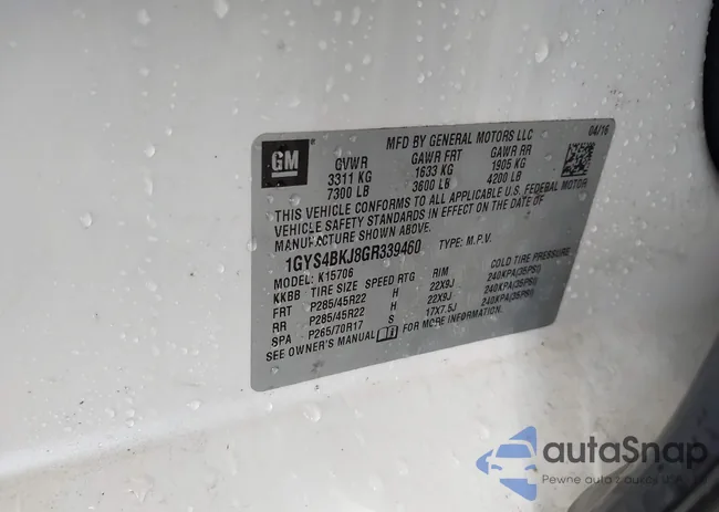 1GYS4BKJ8GR339460: 43947742