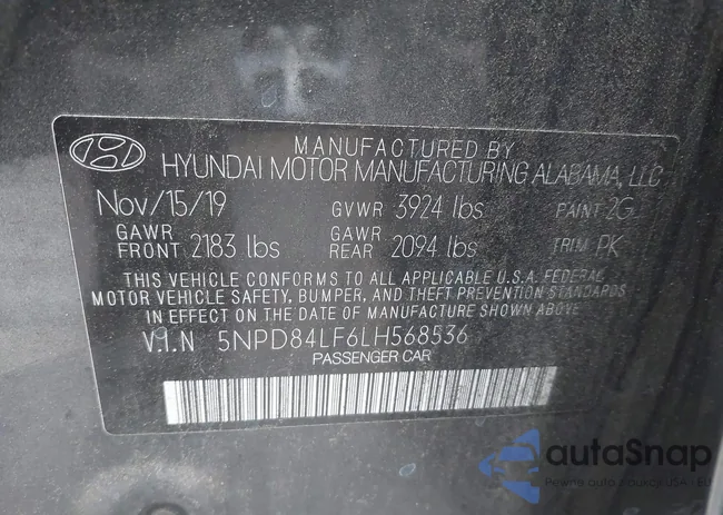 5NPD84LF6LH568536: 43948773