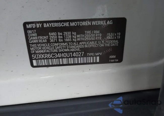 5UXKR6C34H0U14027: 43948844