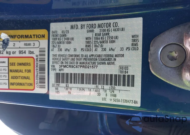 3FMCR9C67PRD21577: 43948951