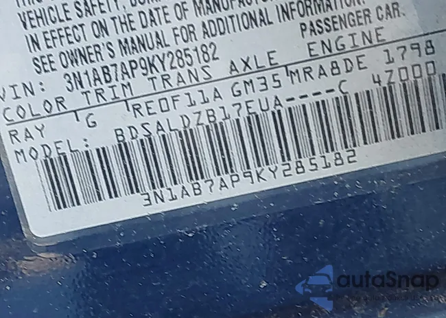 3N1AB7AP9KY285182: 43948998