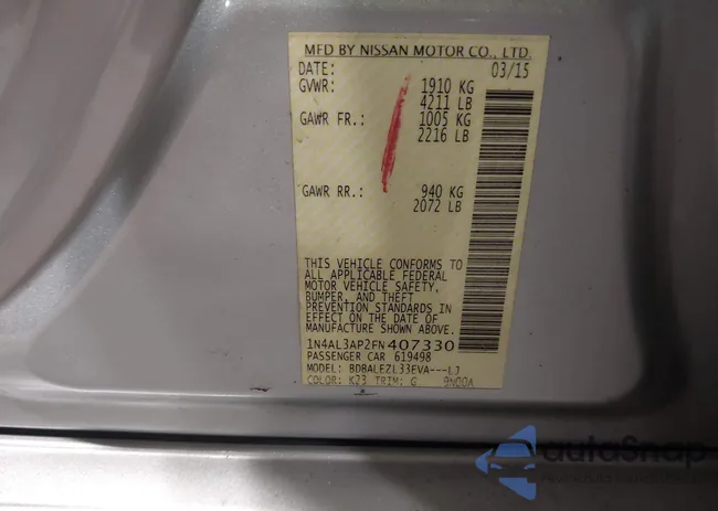 1N4AL3AP2FN407330: 43949030