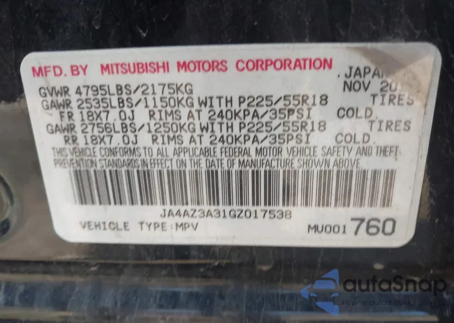 JA4AZ3A31GZ017538: 43949064