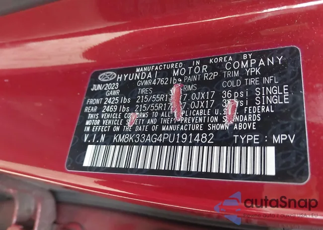 KM8K33AG4PU191482: 43949131