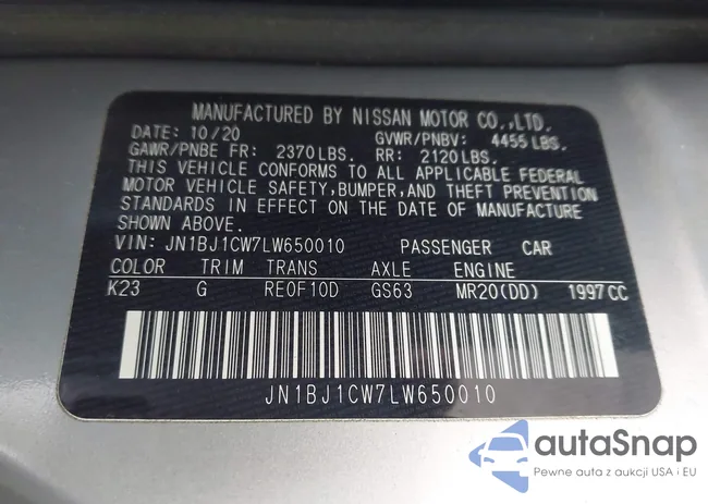 JN1BJ1CW7LW650010: 43949151