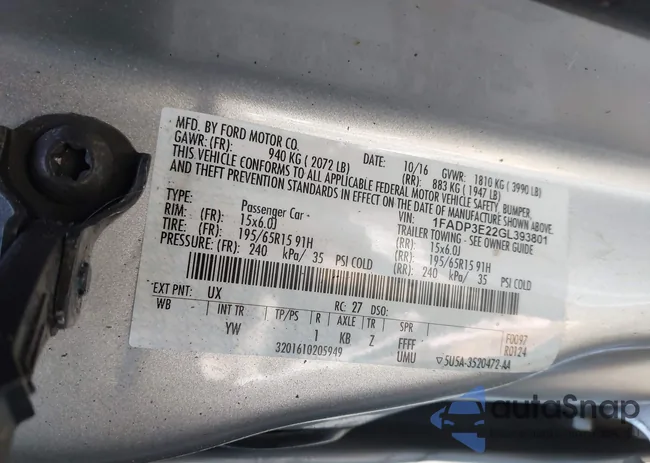 1FADP3E22GL393801: 43948359