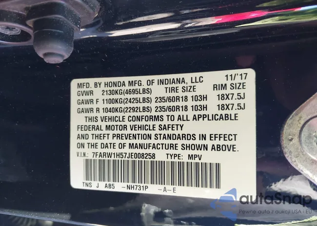 7FARW1H57JE008258: 43948385