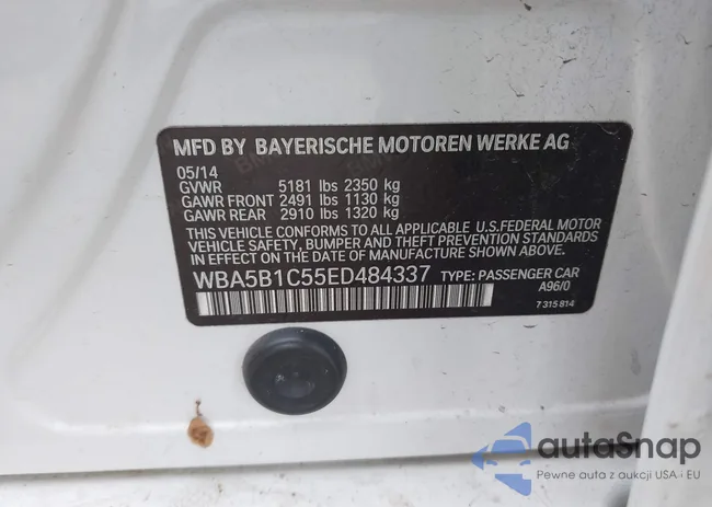 WBA5B1C55ED484337: 43948402