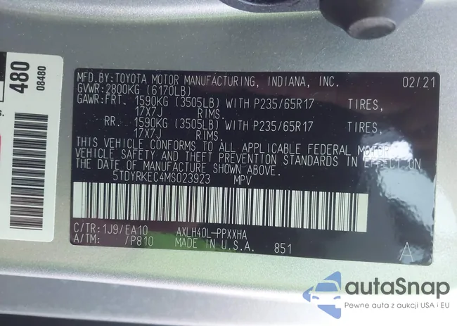 5TDYRKEC4MS023923: 43948725