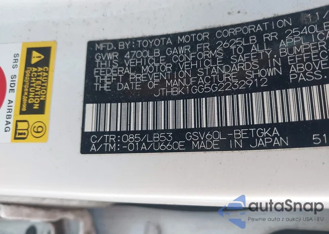 JTHBK1GG5G2232912: 43949760