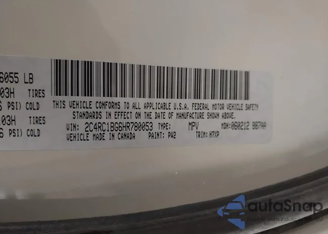 2C4RC1BG6HR780053: 43950038