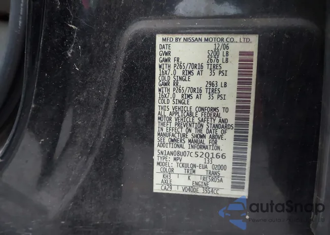 5N1AN08U07C520166: 43950065