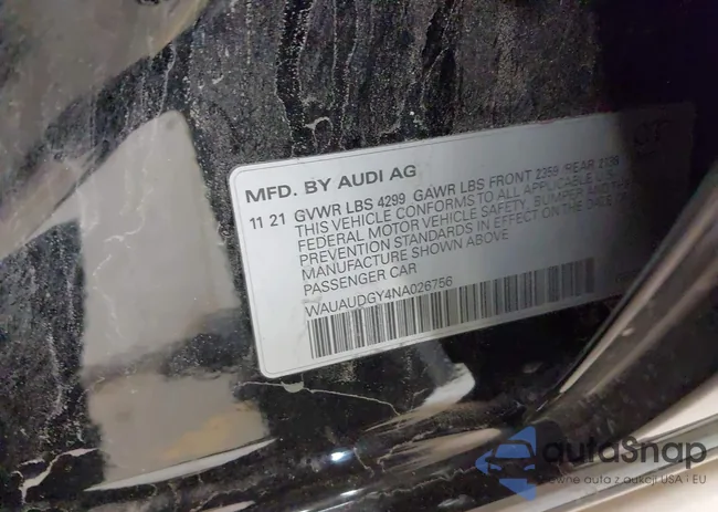 WAUAUDGY4NA026756: 43950137