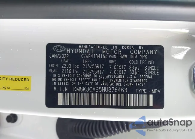 KM8K3CAB5NU876463: 43950266