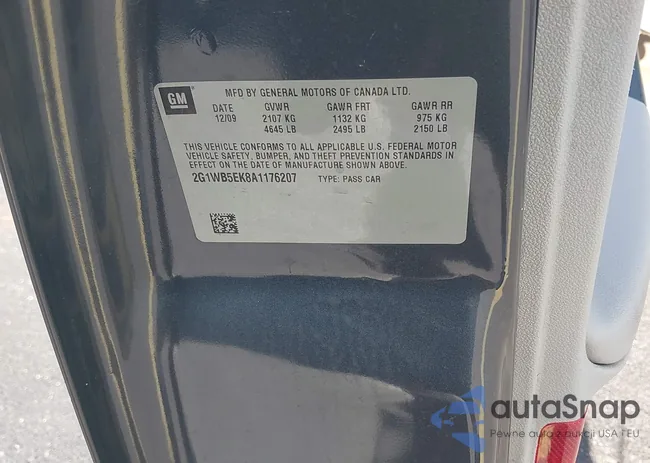 2G1WB5EK8A1176207: 43949419