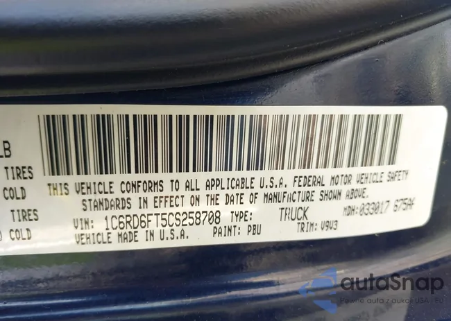 1C6RD6FT5CS258708: 43949498