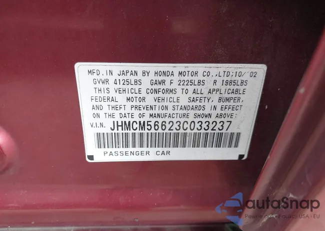 JHMCM56623C033237: 43950770