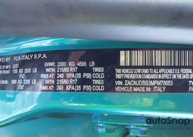 ZACNJDBB3MPM76653: 43950786