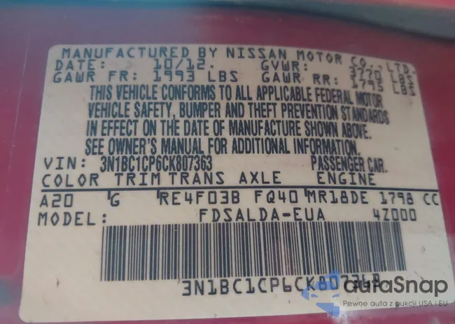 3N1BC1CP6CK807363: 43950984