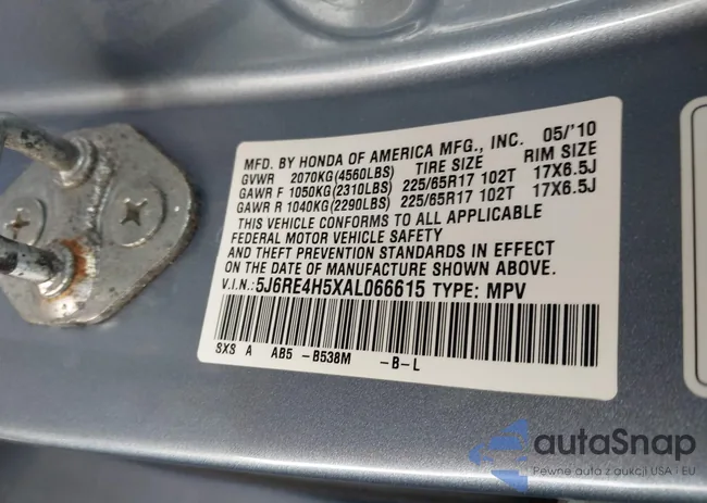 5J6RE4H5XAL066615: 43951058