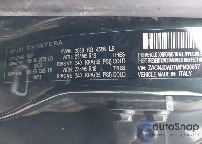 ZACNJDAB7MPM30857: 43951200