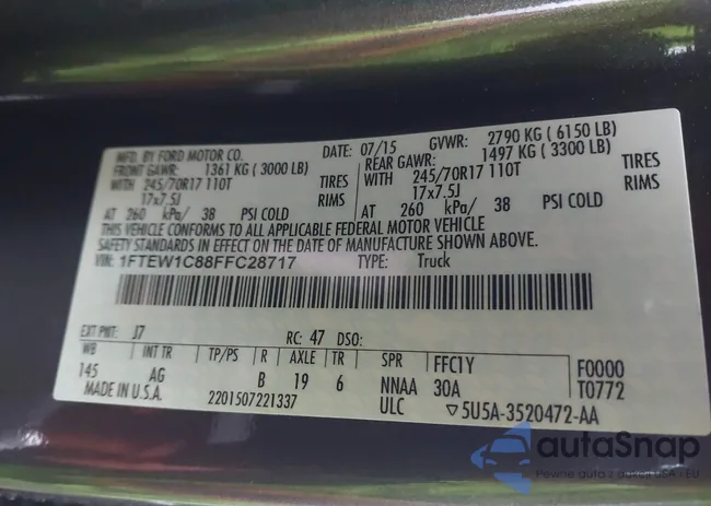 1FTEW1C88FFC28717: 43951269