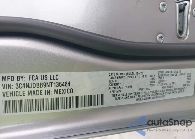 3C4NJDBB9NT136484: 43951282