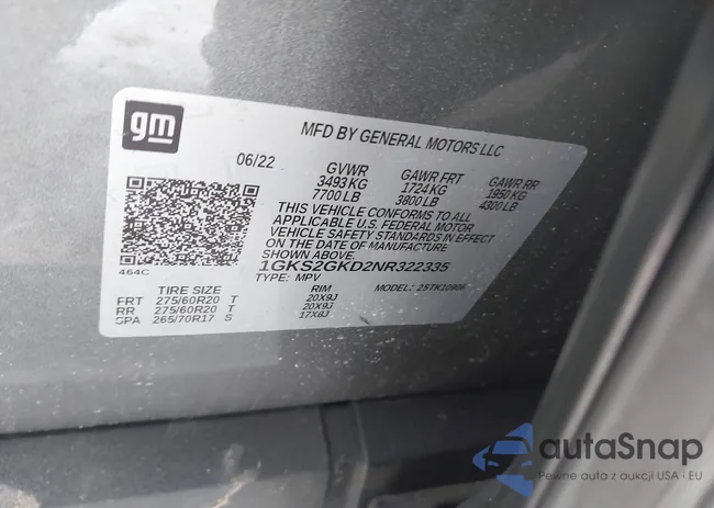 1GKS2GKD2NR322335: 43950482