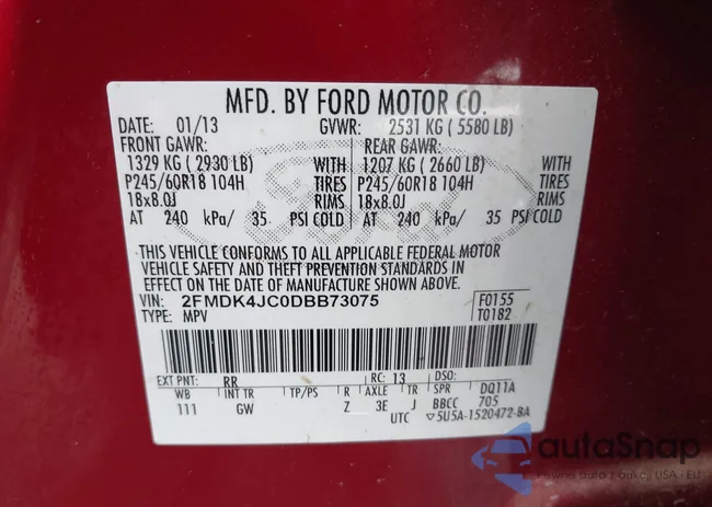 2FMDK4JC0DBB73075: 43950561